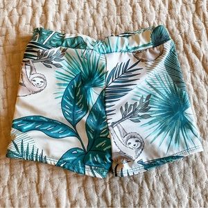 Handmade Sloth Euro Swim Trunks